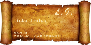 Lisko Imelda névjegykártya